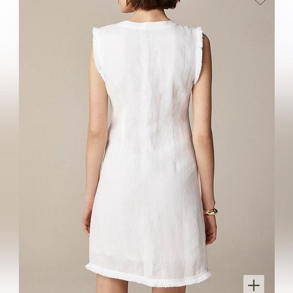 J crew Raw-hem mini shirtdress in linen - Picture 3 of 5